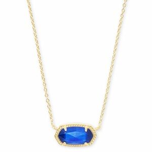Kendra Scott Cobalt Blue and Gold Elisa Necklace